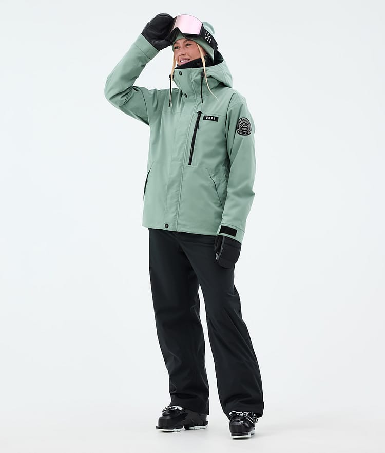 Dope Blizzard W Full Zip Skijacke Damen Faded Green, Bild 2 von 9