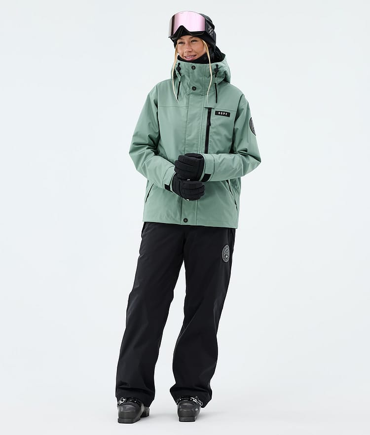 Dope Blizzard W Full Zip Skijacke Damen Faded Green, Image 2 of 9