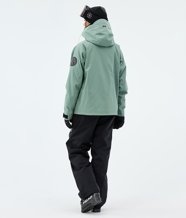 Dope Blizzard W Full Zip Skijacke Damen Faded Green, Image 3 of 9
