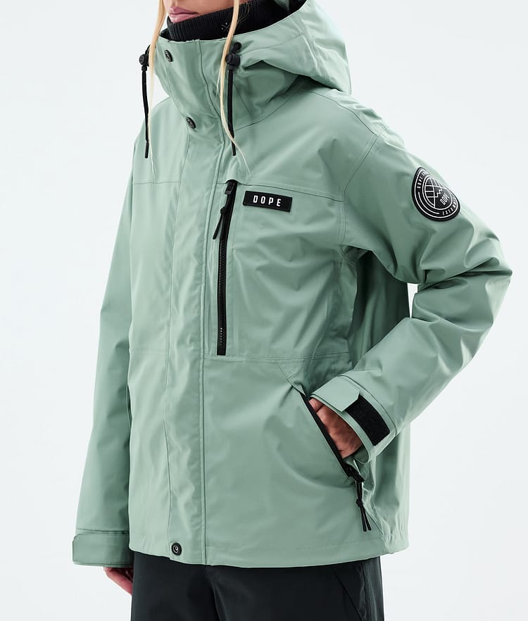 Dope Blizzard W Full Zip Skijacke Damen Faded Green, Bild 7 von 9