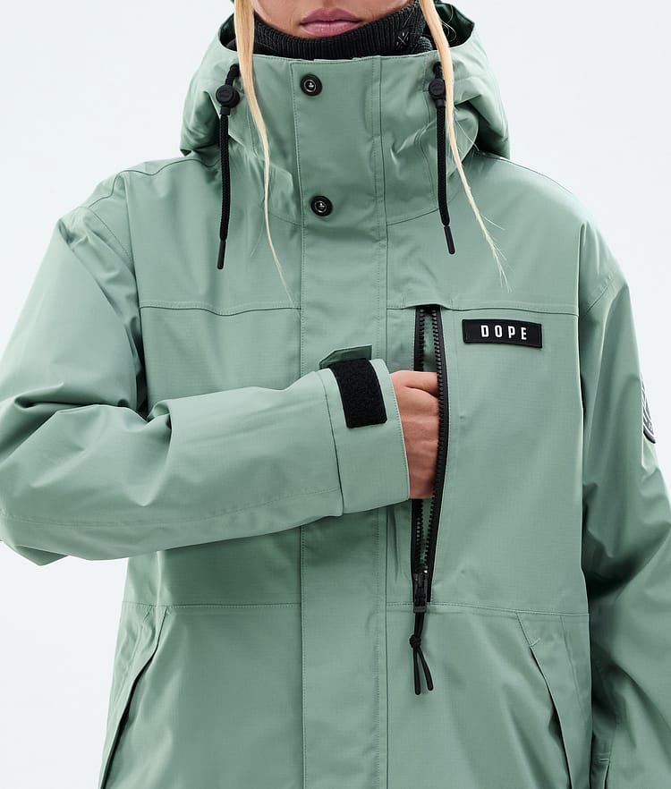 Dope Blizzard W Full Zip Snowboardjacke Damen Faded Green, Bild 8 von 9