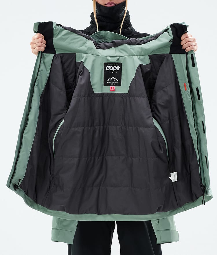 Dope Blizzard W Full Zip Snowboardjacke Damen Faded Green, Bild 9 von 9