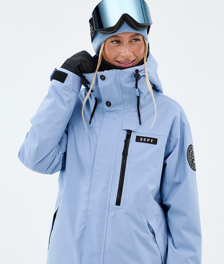 Dope Blizzard W Full Zip Skijacke Damen Light Blue, Image 4 of 9
