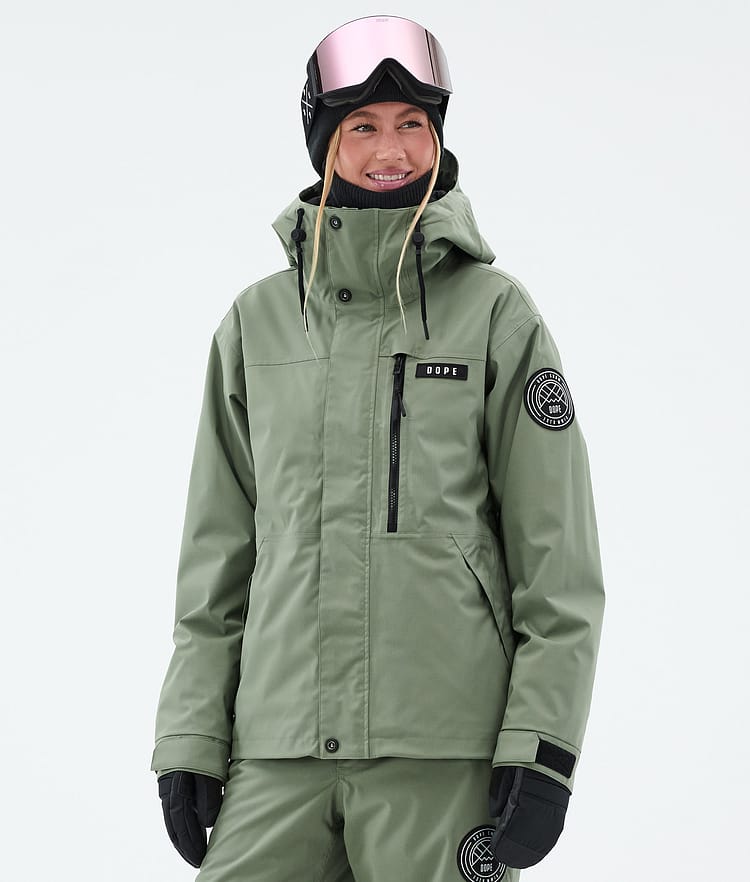 Dope Blizzard W Full Zip Snowboardjacke Damen Moss Green, Bild 1 von 9