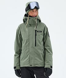 Dope Blizzard W Full Zip Snowboardjacke Damen Moss Green