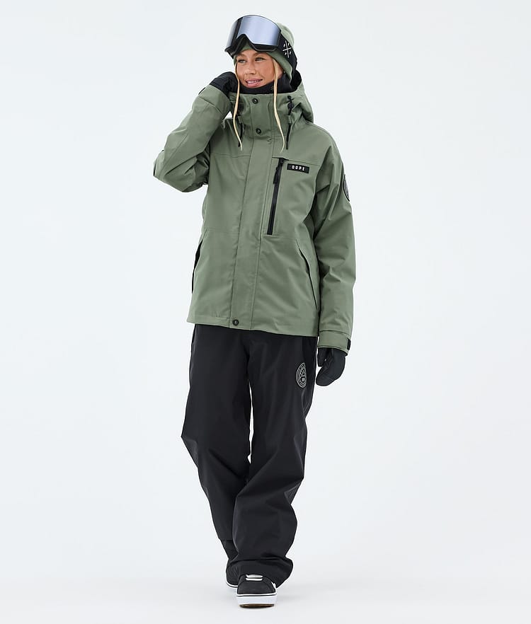 Dope Blizzard W Full Zip Snowboardjacke Damen Moss Green, Image 2 of 9