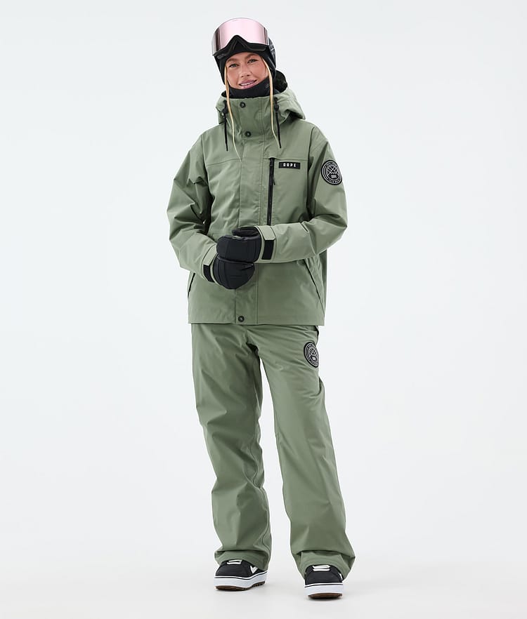 Dope Blizzard W Full Zip Snowboardjacke Damen Moss Green, Bild 2 von 9