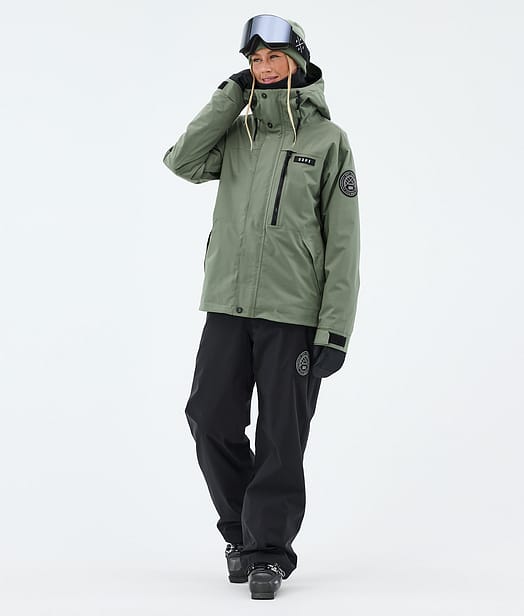 Dope Blizzard W Full Zip Ski Outfit Moss Green