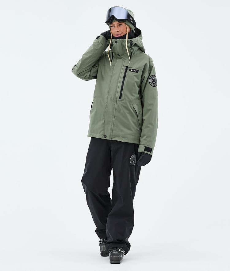 Dope Blizzard W Full Zip Skijacke Damen Moss Green, Image 2 of 9