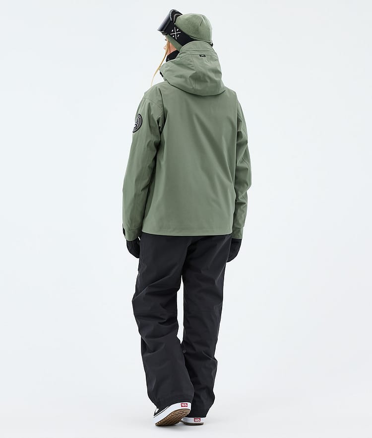 Dope Blizzard W Full Zip Snowboardjacke Damen Moss Green, Image 3 of 9
