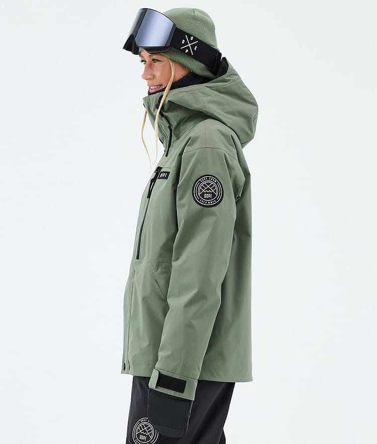 Dope Blizzard W Full Zip Snowboardjacke Damen Moss Green, Image 5 of 9