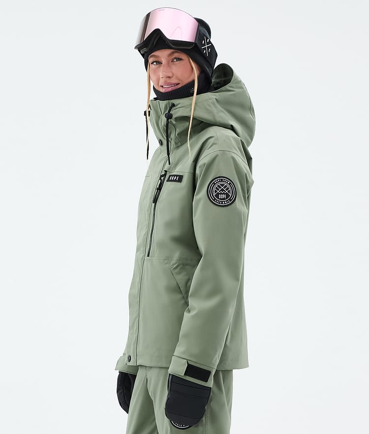 Dope Blizzard W Full Zip Skijacke Damen Moss Green, Bild 5 von 9