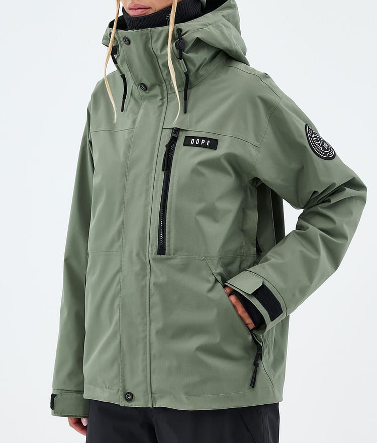 Dope Blizzard W Full Zip Snowboardjacke Damen Moss Green, Image 7 of 9