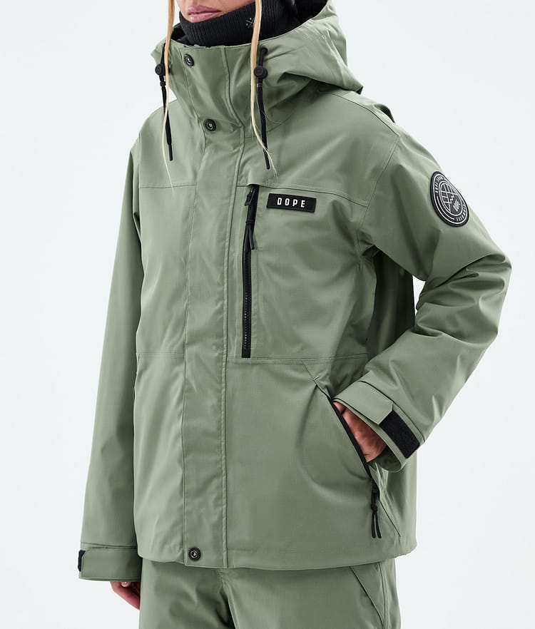 Dope Blizzard W Full Zip Skijacke Damen Moss Green, Bild 7 von 9