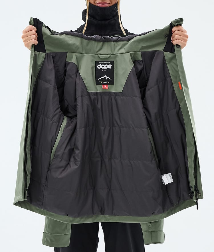 Dope Blizzard W Full Zip Snowboardjacke Damen Moss Green, Image 9 of 9