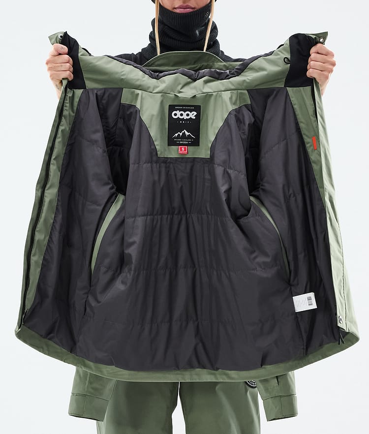 Dope Blizzard W Full Zip Skijacke Damen Moss Green, Bild 9 von 9
