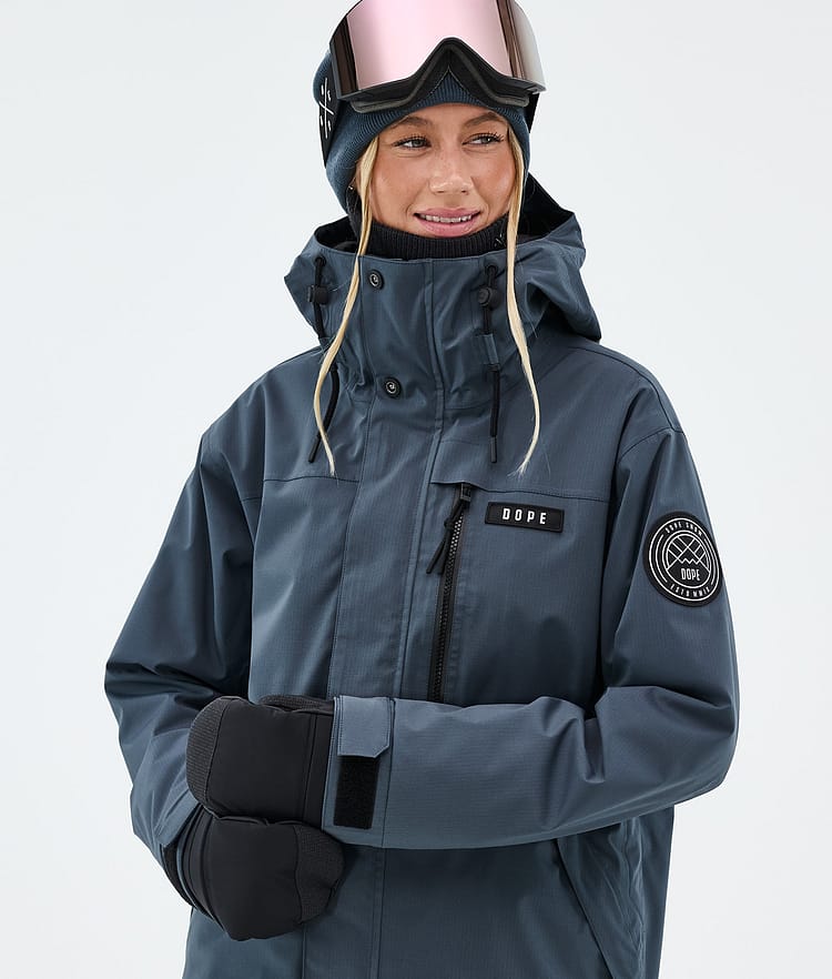 Dope Blizzard W Full Zip Skijacke Damen Metal Blue, Image 4 of 9