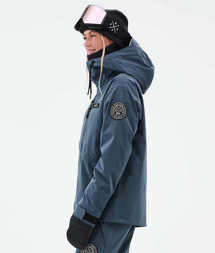 Dope Blizzard W Full Zip Skijacke Damen Metal Blue, Bild 5 von 9