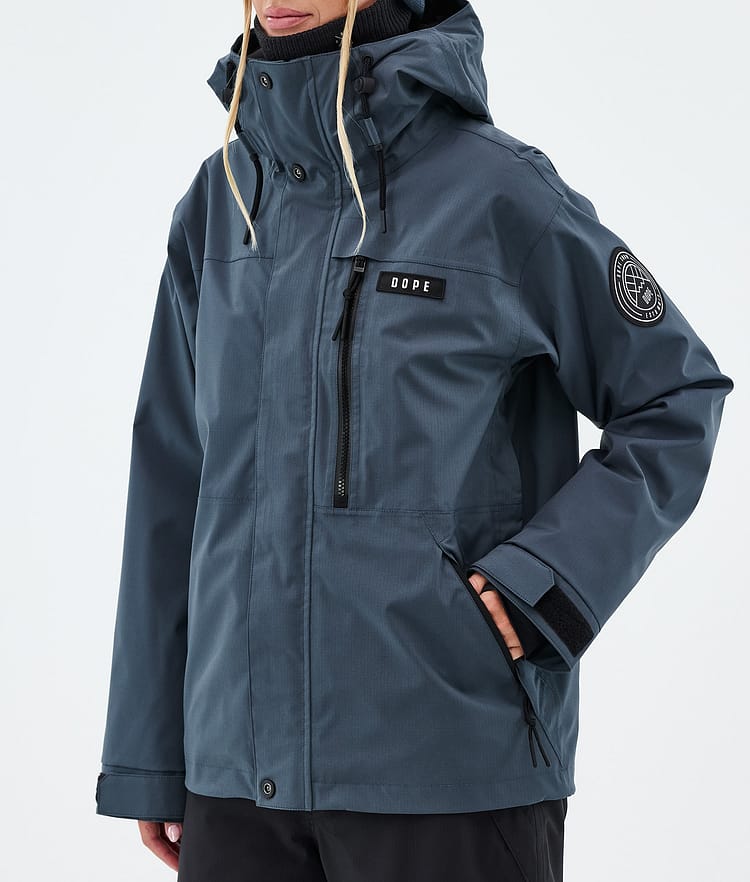 Dope Blizzard W Full Zip Snowboardjacke Damen Metal Blue, Image 7 of 9