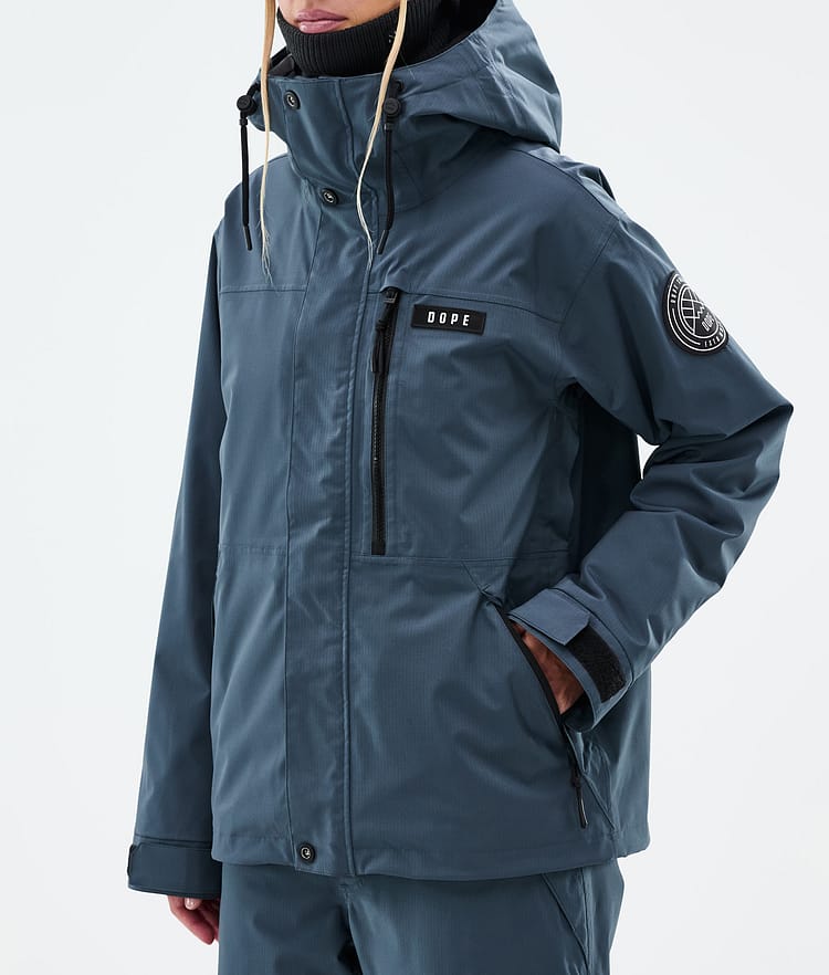 Dope Blizzard W Full Zip Skijacke Damen Metal Blue, Bild 7 von 9