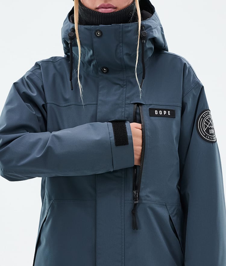 Dope Blizzard W Full Zip Skijacke Damen Metal Blue, Bild 8 von 9