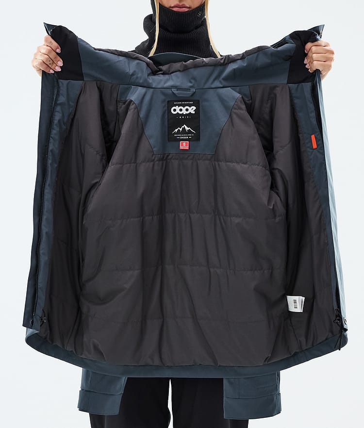 Dope Blizzard W Full Zip Skijacke Damen Metal Blue, Image 9 of 9