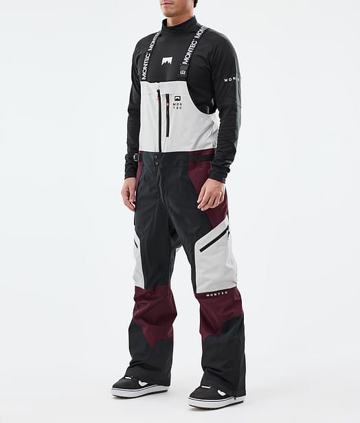 Montec Dozer Snowboardhose Herren Light Grey/Black/Burgundy
