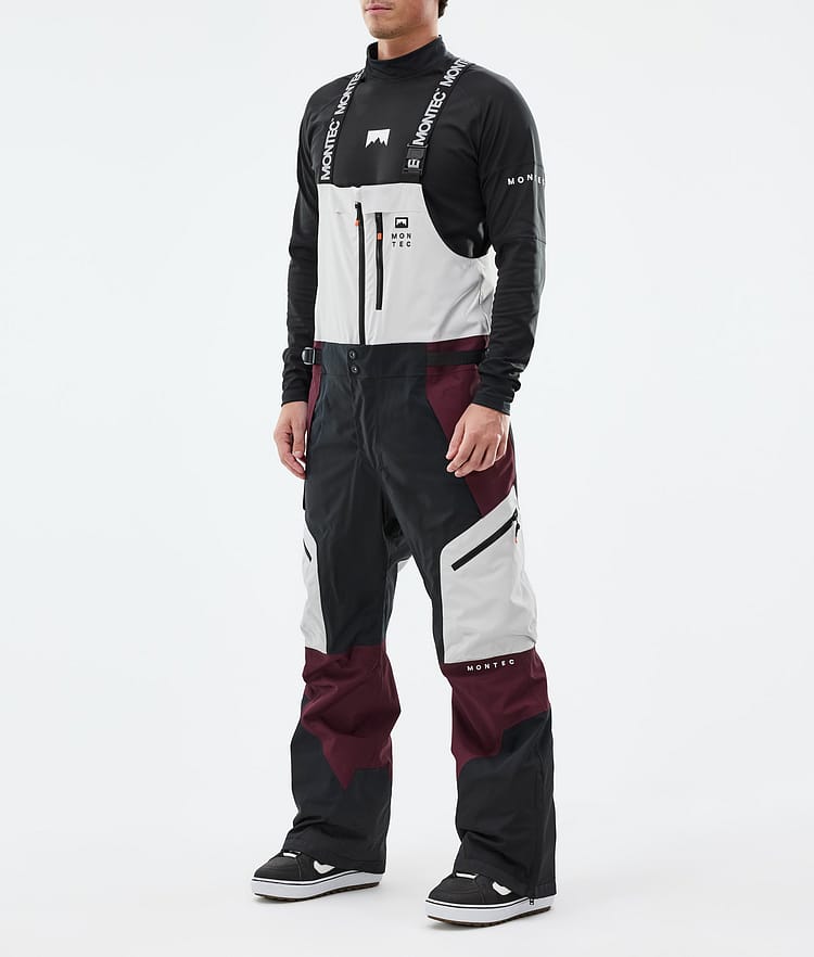 Montec Dozer Snowboardhose Herren Light Grey/Black/Burgundy, Bild 1 von 6