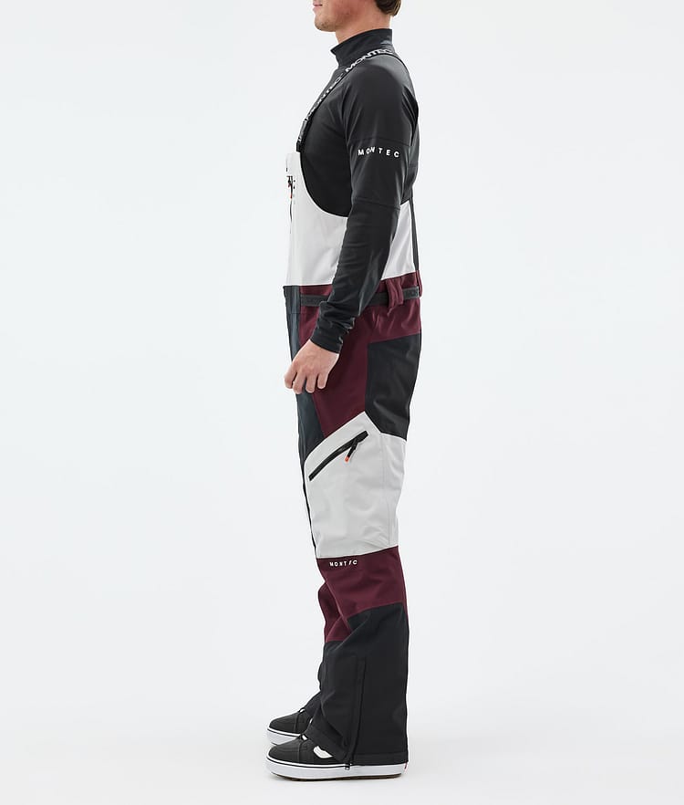 Montec Dozer Snowboardhose Herren Light Grey/Black/Burgundy, Bild 2 von 6