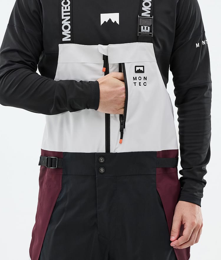 Montec Dozer Skihose Herren Light Grey/Black/Burgundy, Bild 5 von 6