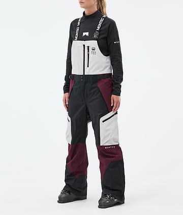 Montec Dozer W Skihose Damen Light Grey/Black/Burgundy