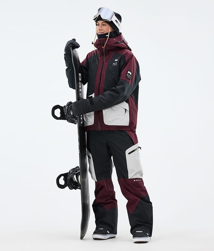 Montec Dozer W Snowboardhose Damen Light Grey/Black/Burgundy, Bild 2 von 7