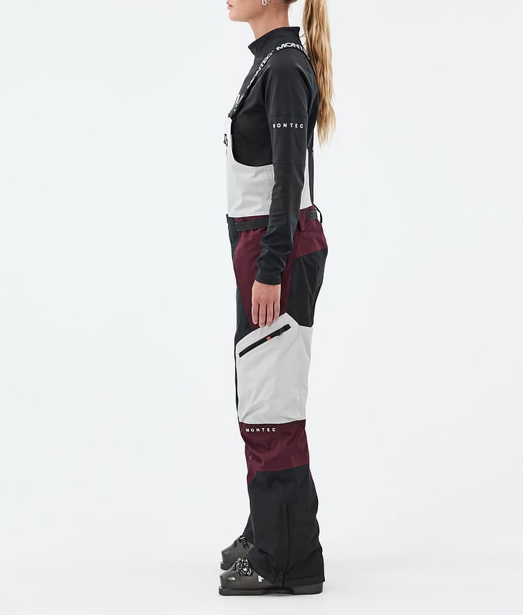 Montec Dozer W Skihose Damen Light Grey/Black/Burgundy, Bild 2 von 6