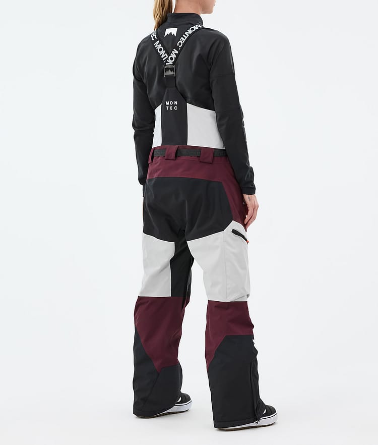 Montec Dozer W Snowboardhose Damen Light Grey/Black/Burgundy, Bild 3 von 6