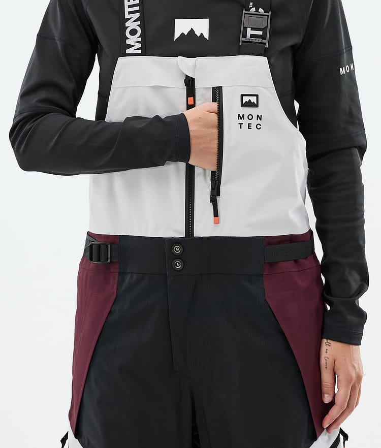 Montec Dozer W Skihose Damen Light Grey/Black/Burgundy, Bild 5 von 6