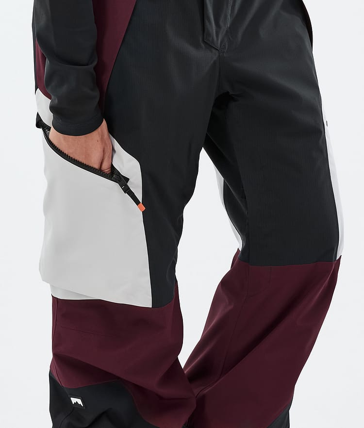 Montec Dozer W Skihose Damen Light Grey/Black/Burgundy, Bild 6 von 6