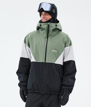 Dope Spartan Snowboardjacke Sport Moss Green/Light Grey/Black