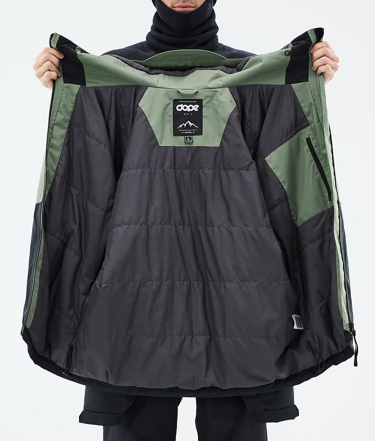 Dope Spartan Snowboardjacke Herren Sport Moss Green/Light Grey/Black, Bild 8 von 8