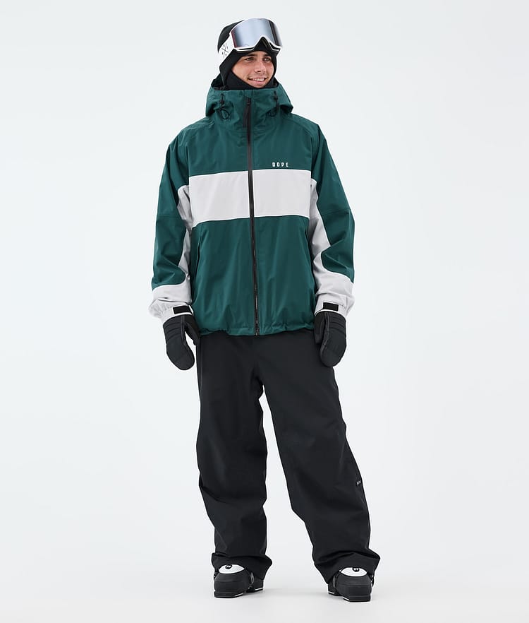 Dope Spartan Skijacke Herren Stripe Bottle Green/Light Grey, Bild 2 von 8