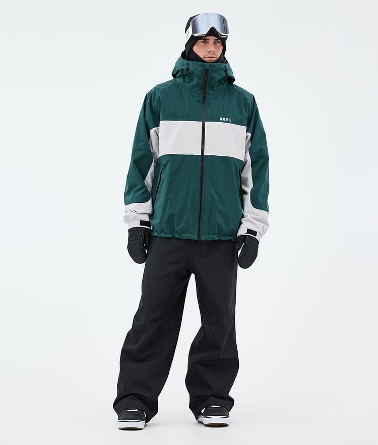 Dope Spartan Snowboardjacke Herren Stripe Bottle Green/Light Grey, Bild 2 von 8