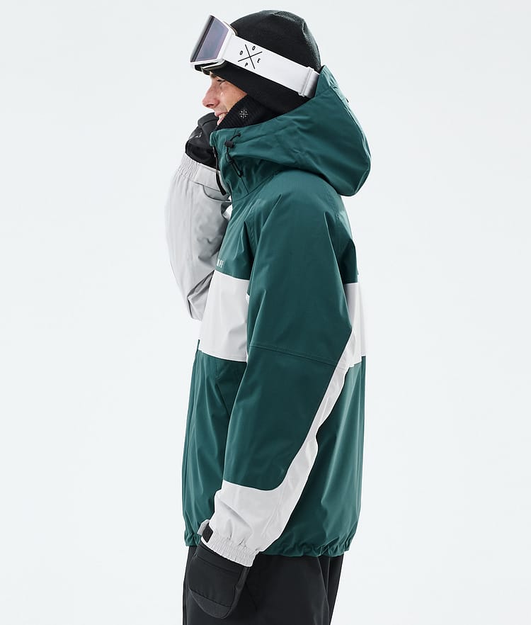 Dope Spartan Skijacke Herren Stripe Bottle Green/Light Grey, Bild 5 von 8