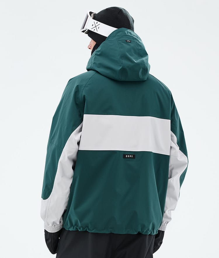 Dope Spartan Skijacke Herren Stripe Bottle Green/Light Grey, Bild 6 von 8