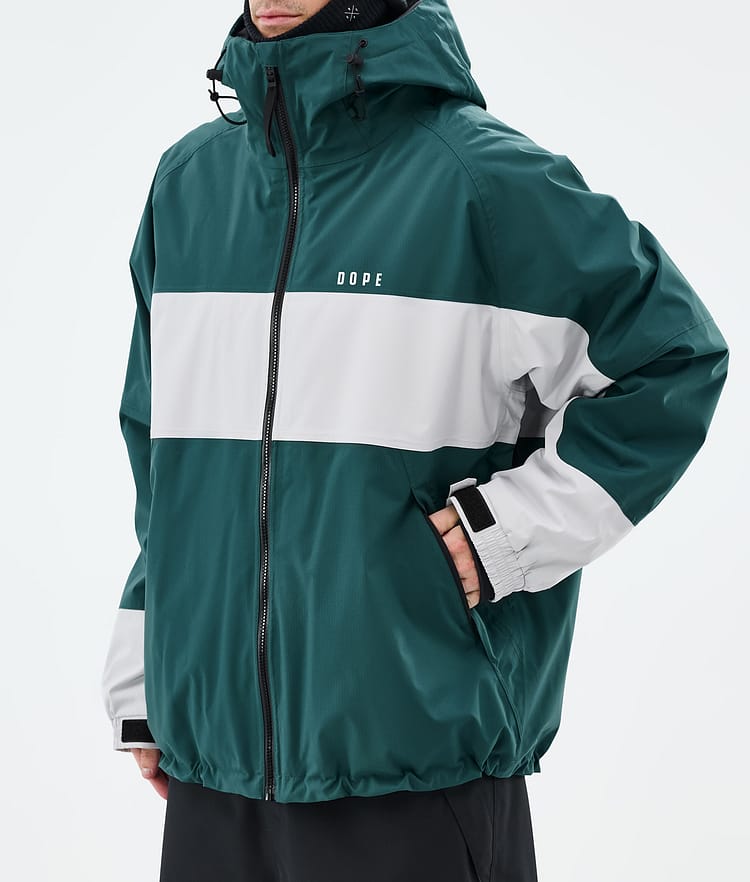 Dope Spartan Skijacke Herren Stripe Bottle Green/Light Grey, Bild 7 von 8