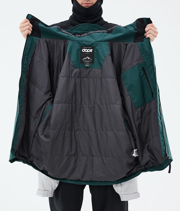 Dope Spartan Snowboardjacke Herren Stripe Bottle Green/Light Grey, Bild 8 von 8