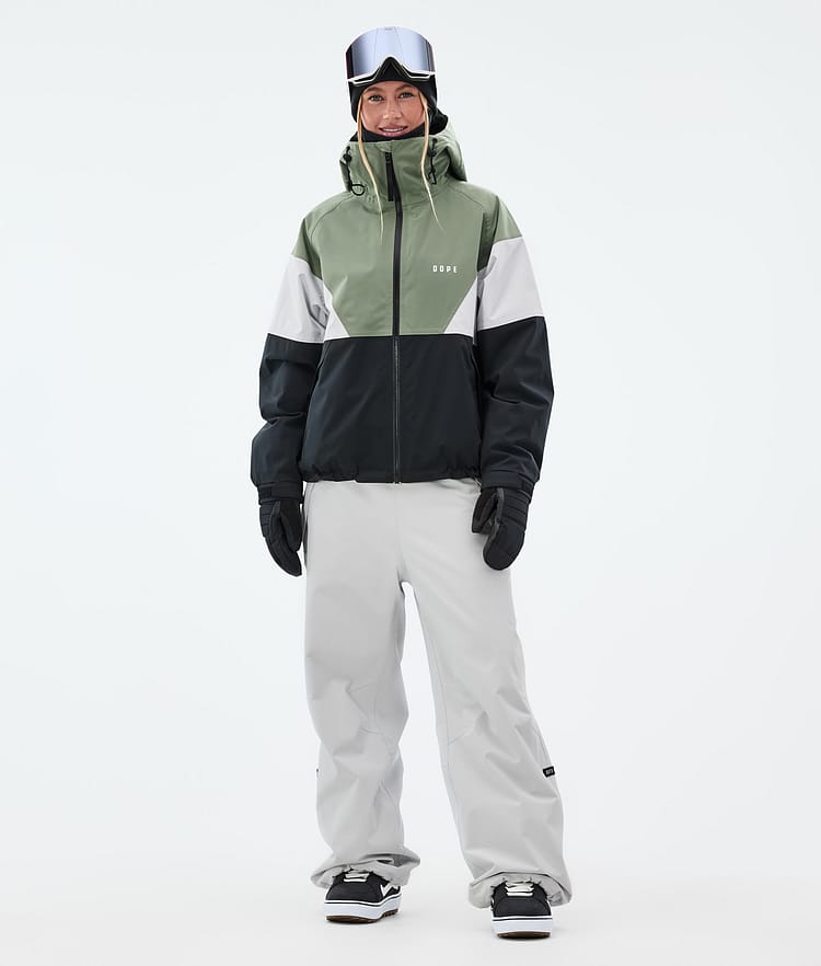 Dope Spartan W Snowboardjacke Damen Sport Moss Green/Light Grey/Black, Bild 2 von 8
