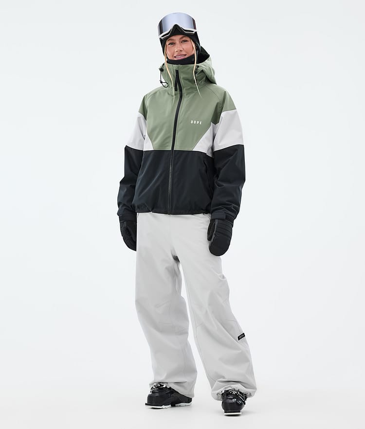 Dope Spartan W Skijacke Damen Sport Moss Green/Light Grey/Black, Bild 2 von 8