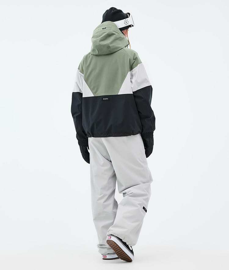 Dope Spartan W Snowboardjacke Damen Sport Moss Green/Light Grey/Black, Bild 4 von 8