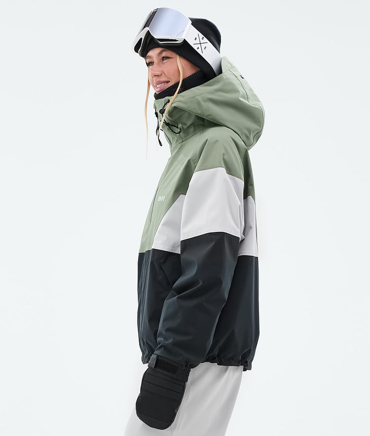 Dope Spartan W Snowboardjacke Damen Sport Moss Green/Light Grey/Black, Bild 5 von 8