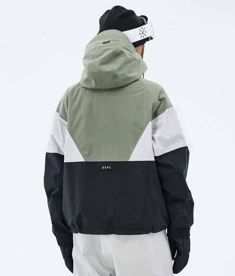 Dope Spartan W Snowboardjacke Damen Sport Moss Green/Light Grey/Black, Bild 6 von 8