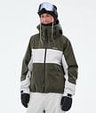 Dope Spartan W Skijacke Damen Stripe Olive Green/Light Grey